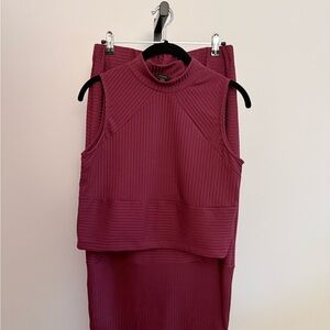 Guess Deep Red Top and Skirt Ensemble